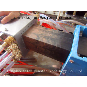 Conical Twin Screw Extruder PE Wood Plastic Profile Extrusion Line